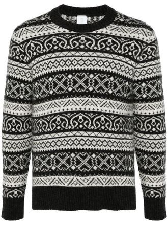 Eleventy fair isle-intarsia sweater - men - Cashmere/Polyester/Silk - M - Black