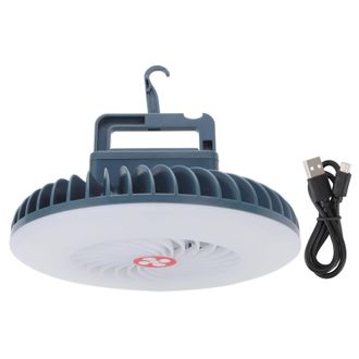 OEM Ventilador Port&aacute;til De Camping Con Luz Led, Fijaci&oacute;n Magn&eacute;tica Y Carga Usb Para Emergencias Al Aire Libre