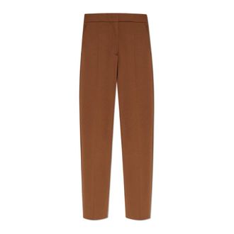Max Mara Broeken, Dames, Bruin, XS, Geplooide broek Pegno