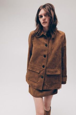 H&M Collared Jacket in Dark Beige at Nordstrom, Size Xx-Large