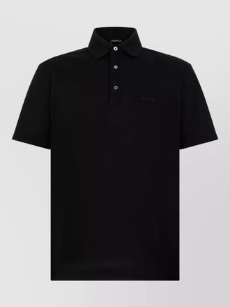 Ermenegildo Zegna short sleeve polo shirt cotton blend