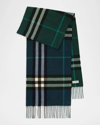 Burberry Men & apos;s Gradient Check Cashmere Scarf