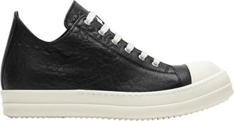 Rick Owens Low Sneaks - Heren - Sneakers - Zwart - 45 EU - Leer - Schoenen