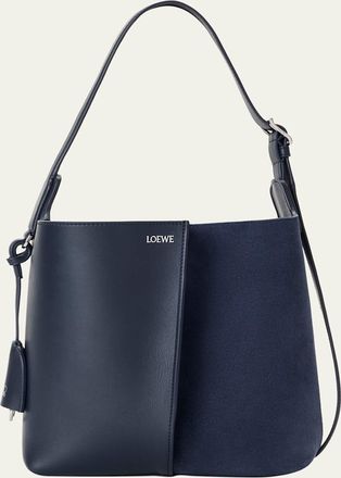 Loewe Bilbao Medium Leather and Suede Bucket Bag