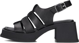 Vagabond Elegante Zwarte Leren Hakken - Dames - Sandalen met hakken - Zwart - 40 EU - Schoenen