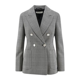Max Mara Prince of Wales Check Blazer - female - Max Mara - Blazers - Multicolor - XS - Jackets