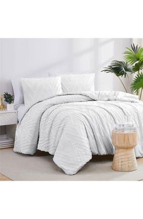 Southshore Fine Linens Chevron Jacquard Comforter Set in Light Grey at Nordstrom Rack, Size King/california King