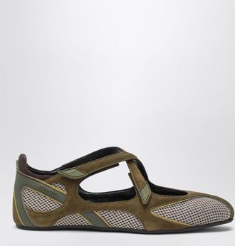 The Attico Ballerina flat Floor 01 army green