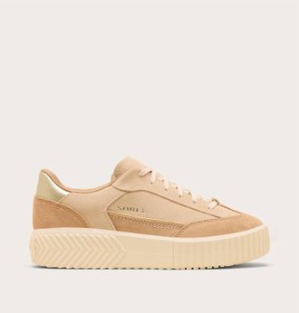 Sorel Womens Ona Ave T-Toe Sneakers In Ceramic / Tawny Buff