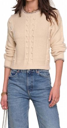 Heartloom Jaya Crewneck Sweater In Cream
