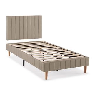 HOMN Base tapizada + cabecero 90x190 cm beige