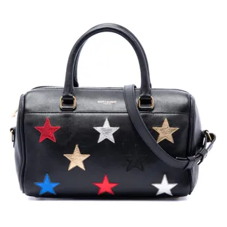 Saint Laurent Pre-owned Saint Laurent Baby Leather Star Patchwork Classic Duffle Satchel Ladies D5WDS3MCGGOGS3NA