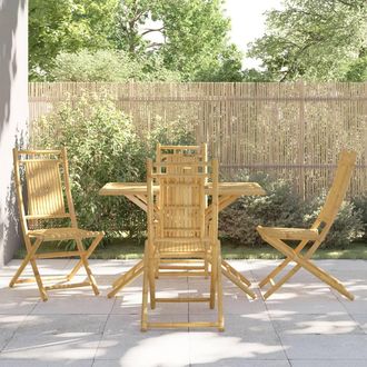 vidaXL Juego De Comedor De Jard&iacute;n 5 Piezas Bamb&uacute; Vidaxl