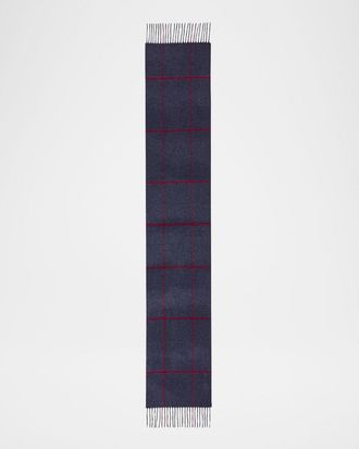 PIACENZA 1733 Men & apos;s Silk-Cashmere Check Scarf