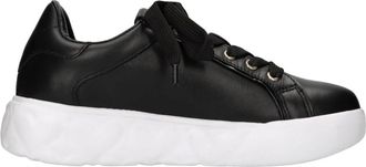 Love Moschino Schoenen, Dames, Zwart, 36 EU, Leer, Leren en kunstleren sneakers