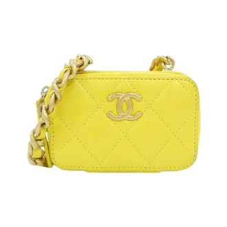 Chanel Pre-owned Mini Bags, female, Yellow, Size: ONE SIZE Pre-owned Mini Shoulder Bag