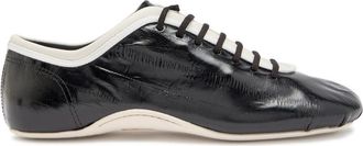 Dries Van Noten Crinkled Leather Sneakers - Black - 37 (IT37 / UK4)