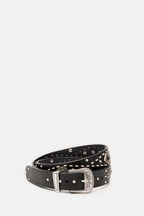 Golden Goose Cintura Con Borchie In Pelle Lavata