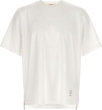Thom Browne Rwb Knit Trim T Shirt