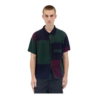 Thisisneverthat Short Sleeve Shirts, male, Multicolor, Size: XL Block Crochet Shirt