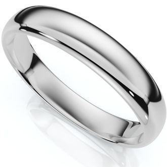 Pompeii3 High Polished Wedding Band 950 Platinum Size Selectable