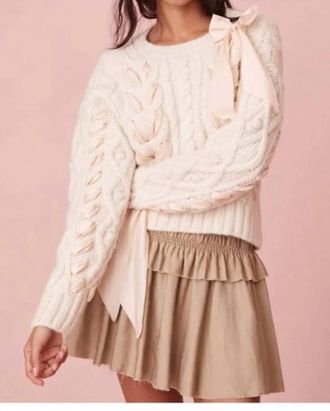 LoveShackFancy Parson Pullover In Snow