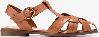 Cole Haan Womens Rosette Fisherman Sandals - Brown Size 10.5