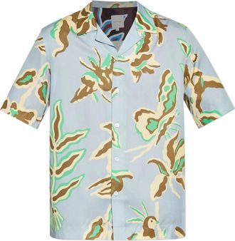 Paul Smith Camicia a fiori con maniche corte - Blu