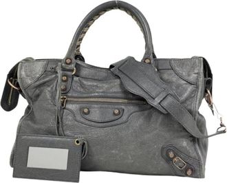 Balenciaga Pre-owned Handbags, female, Gray, Size: ONE SIZE Pre-owned Giant Handbag