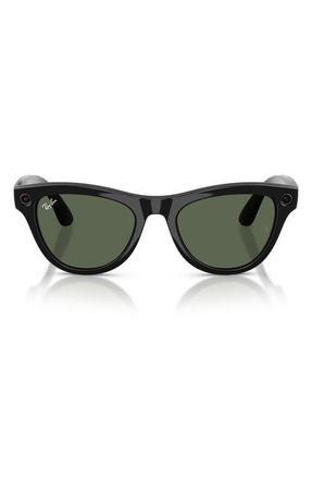 Ray-Ban Meta Skyler Gen 2 AI Glasses in Shiny Black /Green at Nordstrom