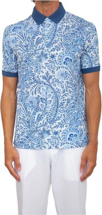 Etro Polo Roma - Heren - Polos - Blauw - L - Katoen - Tops
