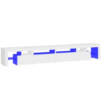 vidaXL Vidaxl - Mueble De Tv Con Luces Led Blanco 260x36,5x40 Cm