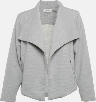 Calvin Klein Grey Ribbed Corduroy Open-Front Jacket
