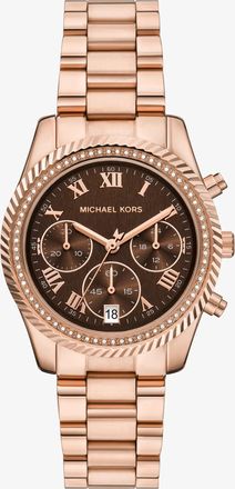 Michael Kors Lexington Pav&eacute; Rose Gold-Tone Watch
