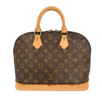 Louis Vuitton Alma Handbag Monogram Canvas Brown Canvas Handbag (Pre-Owned)