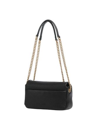 Pinko Leather Shoulder Bag - Black