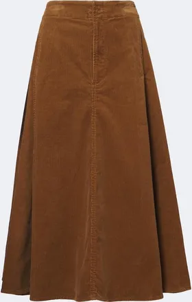 Polo Ralph Lauren Cotton corduroy midi skirt