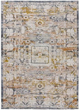 Atticgo Alfombra &eacute;tnica beige/caldera/azul 192x290 cm