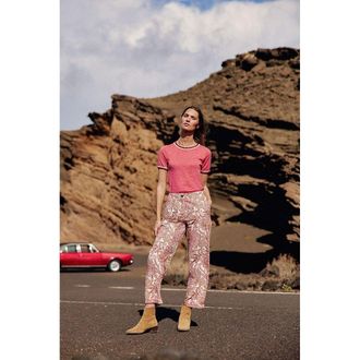 La petite &eacute;toile Broek met wijde pijpen en bloemenprint, PAMA