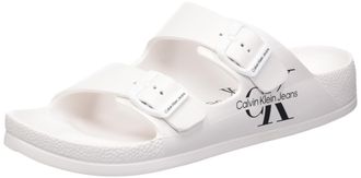 Calvin Klein Mens Zion Slipper, Natural, 10 UK