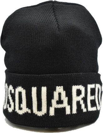 Dsquared2 Classic Knit Beanie With Contrasting Logo Band