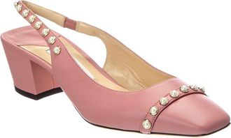 Jimmy Choo London Hya 45 Leather Slingback Pump
