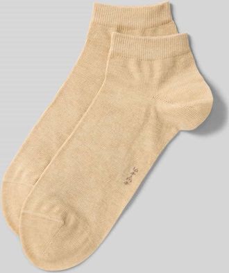Falke Sneaker-Socken mit geripptem Abschluss im 2er-Pack in Sand Melange, Gr&ouml;&szlig;e 39-42