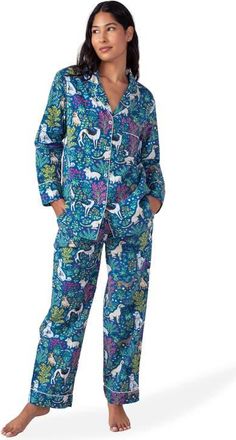 Printfresh Long PJ Set in Indigo at Nordstrom, Size X-Small