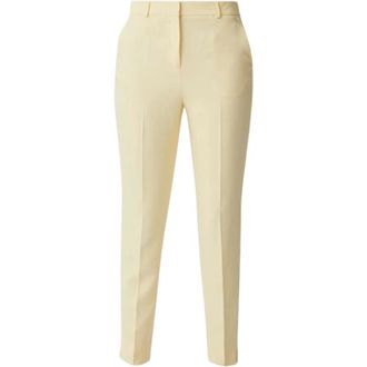 Comma Broek - Dames - Broeken - Beige - Maat: XL Leer