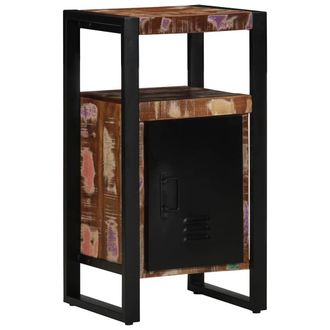 vidaXL Armadio Da Bagno Con Porta Marrone Legno Massello Di Recupero - Vidaxl