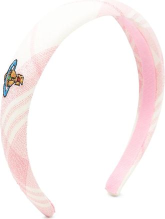 Vivienne Westwood Orb-embroidered Checked-pattern Headband