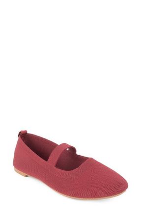 Elie Tahari Ambrosia Knit Mary Jane Flat in Burgundy at Nordstrom, Size 8.5