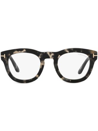 Tom Ford Eyewear tortoiseshell square-frame glasses - men - Acetate - 49 - Black