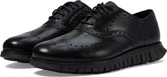 Cole Haan Zerogrand Remastered Wing Tip Oxford Unlined Mens Lace Up Wing Tip Shoes Black/Black : 10.5 D - Medium, Suede